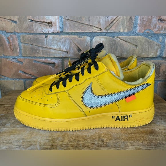 Nike Air  Force 1 Yellow Size 12 - Picture 2 of 10
